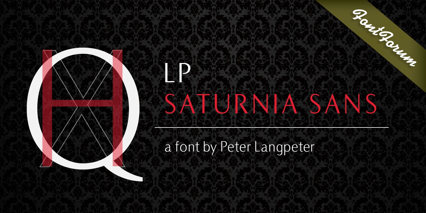 Ejemplo de fuente LP Saturnia Regular
